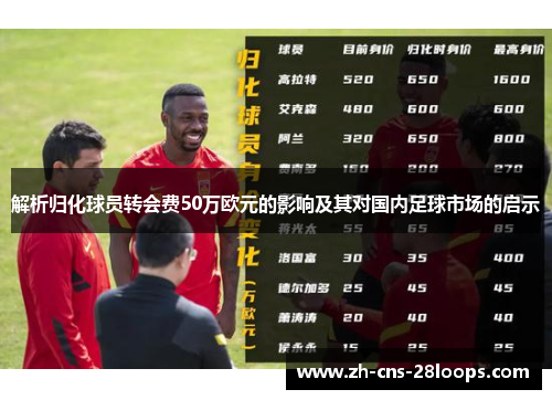 解析归化球员转会费50万欧元的影响及其对国内足球市场的启示 解析归化球员转会费50万欧元的影响及其对国内足球市场的启示